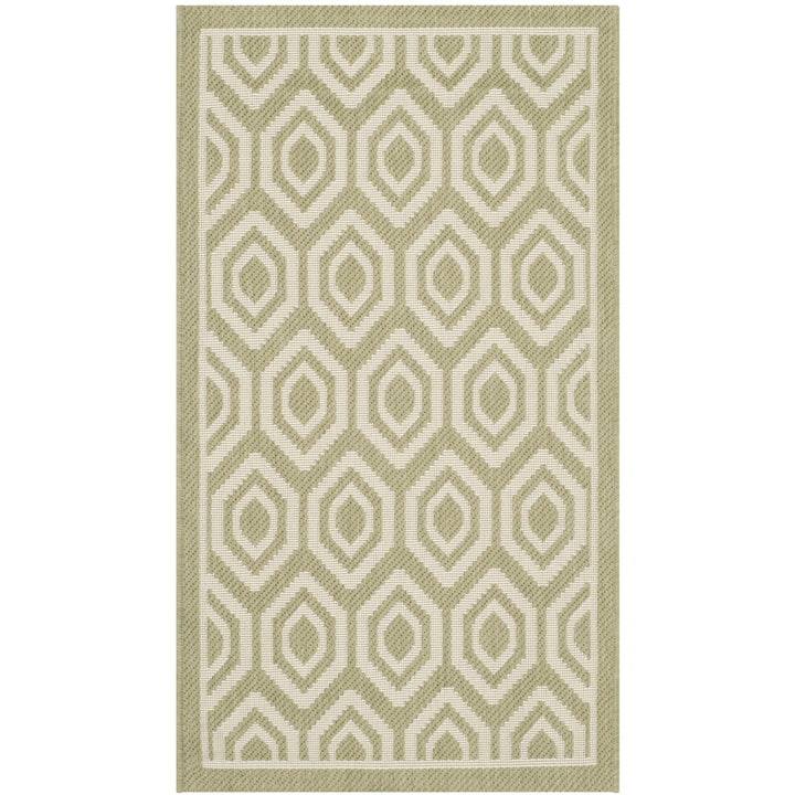 SAFAVIEH Indoor Outdoor CY6902-244 Courtyard Green / Beige Rug Image 9