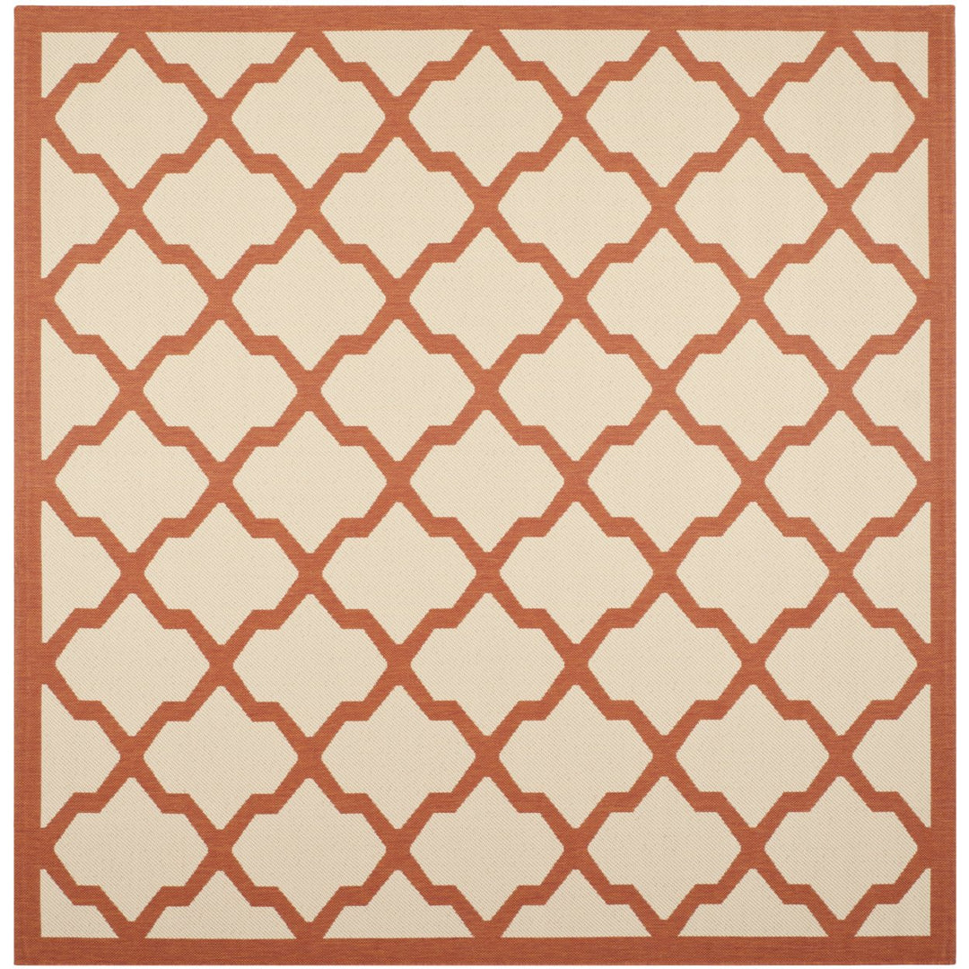 SAFAVIEH Outdoor CY6903-231 Courtyard Beige / Terracotta Rug Image 1