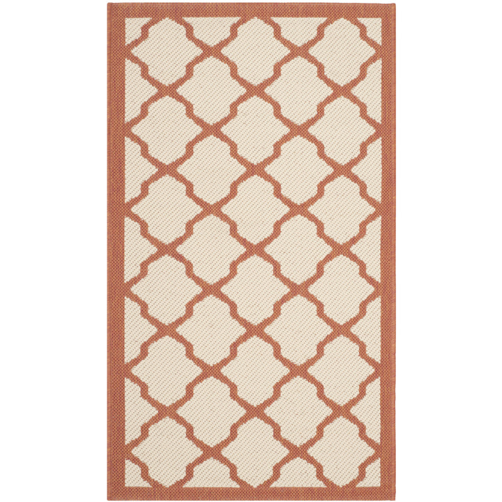 SAFAVIEH Outdoor CY6903-231 Courtyard Beige / Terracotta Rug Image 9