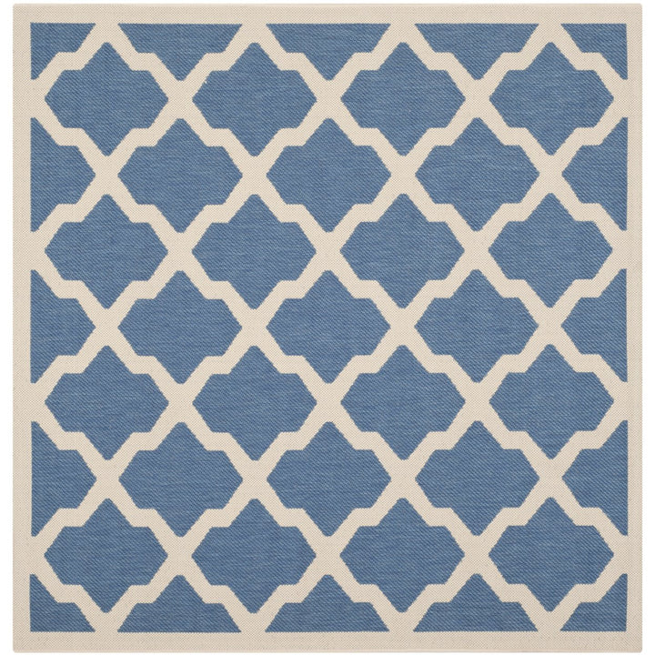 SAFAVIEH Indoor Outdoor CY6903-243 Courtyard Blue / Beige Rug Image 1