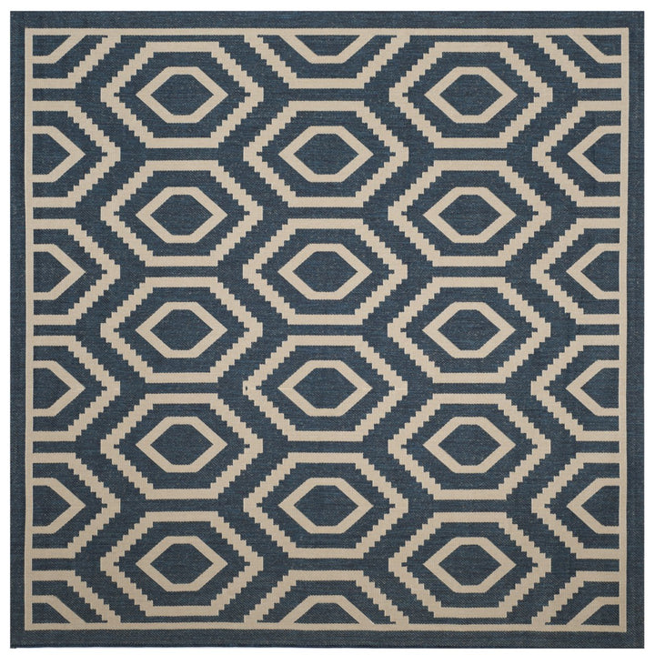 SAFAVIEH Indoor Outdoor CY6902-268 Courtyard Navy / Beige Rug Image 1