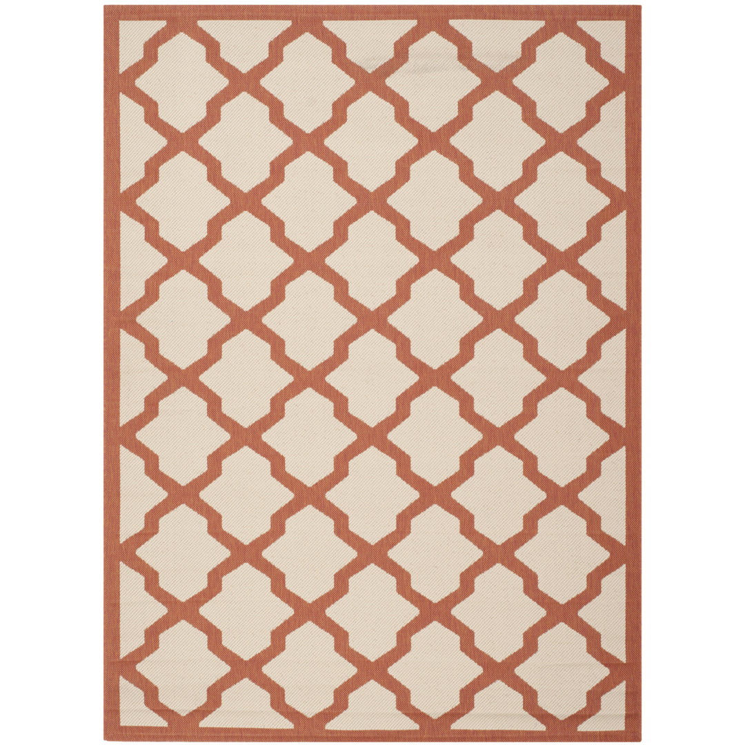 SAFAVIEH Outdoor CY6903-231 Courtyard Beige / Terracotta Rug Image 11