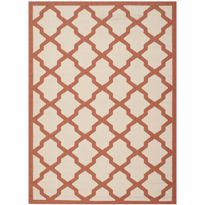 SAFAVIEH Outdoor CY6903-231 Courtyard Beige / Terracotta Rug Image 11