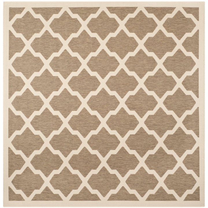 SAFAVIEH Indoor Outdoor CY6903-242 Courtyard Brown / Bone Rug Image 1