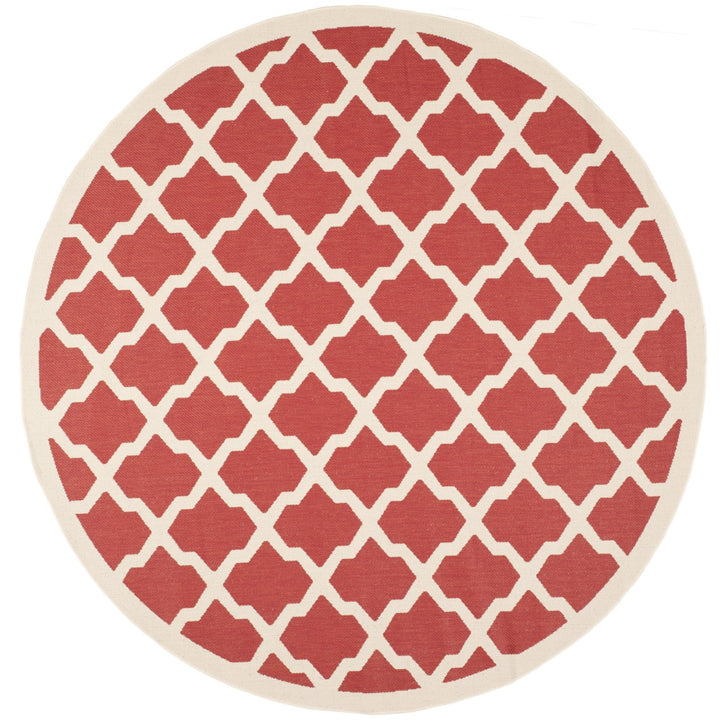 SAFAVIEH Outdoor CY6903-248 Courtyard Collection Red / Bone Rug Image 1