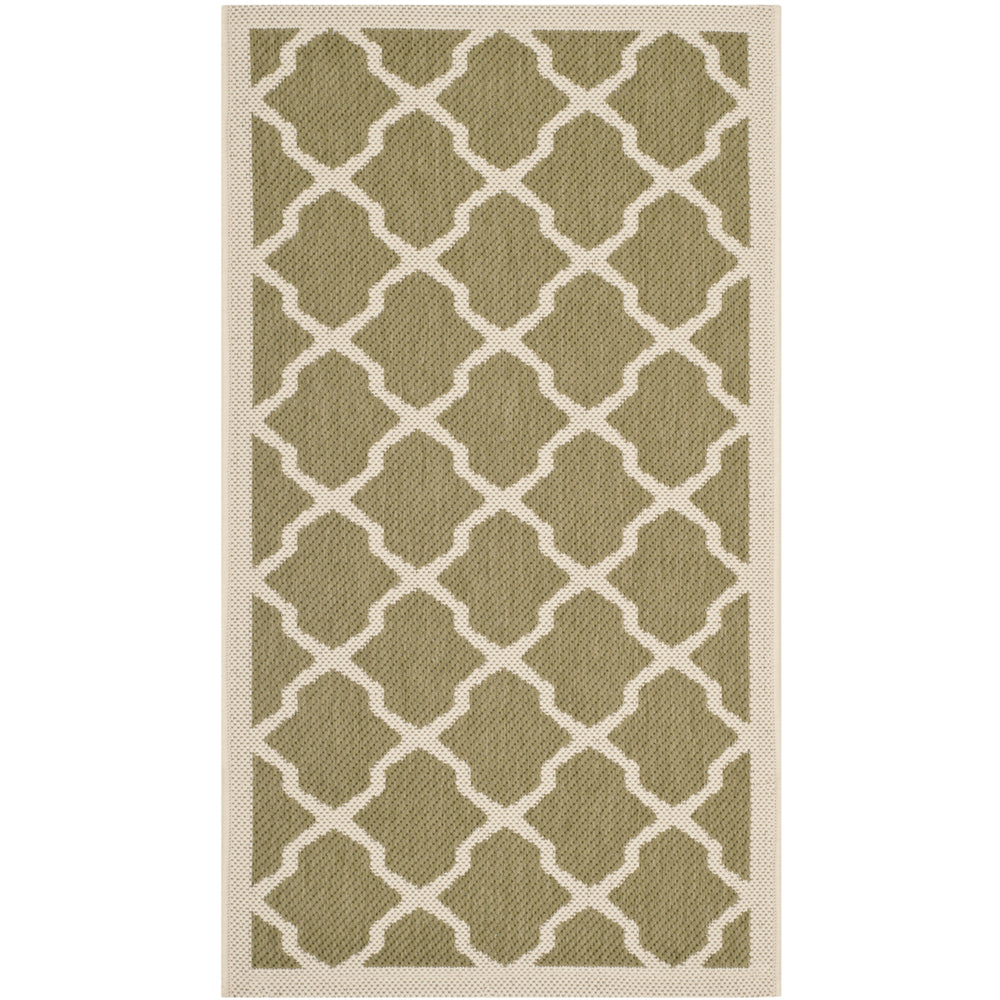 SAFAVIEH Indoor Outdoor CY6903-244 Courtyard Green / Beige Rug Image 2