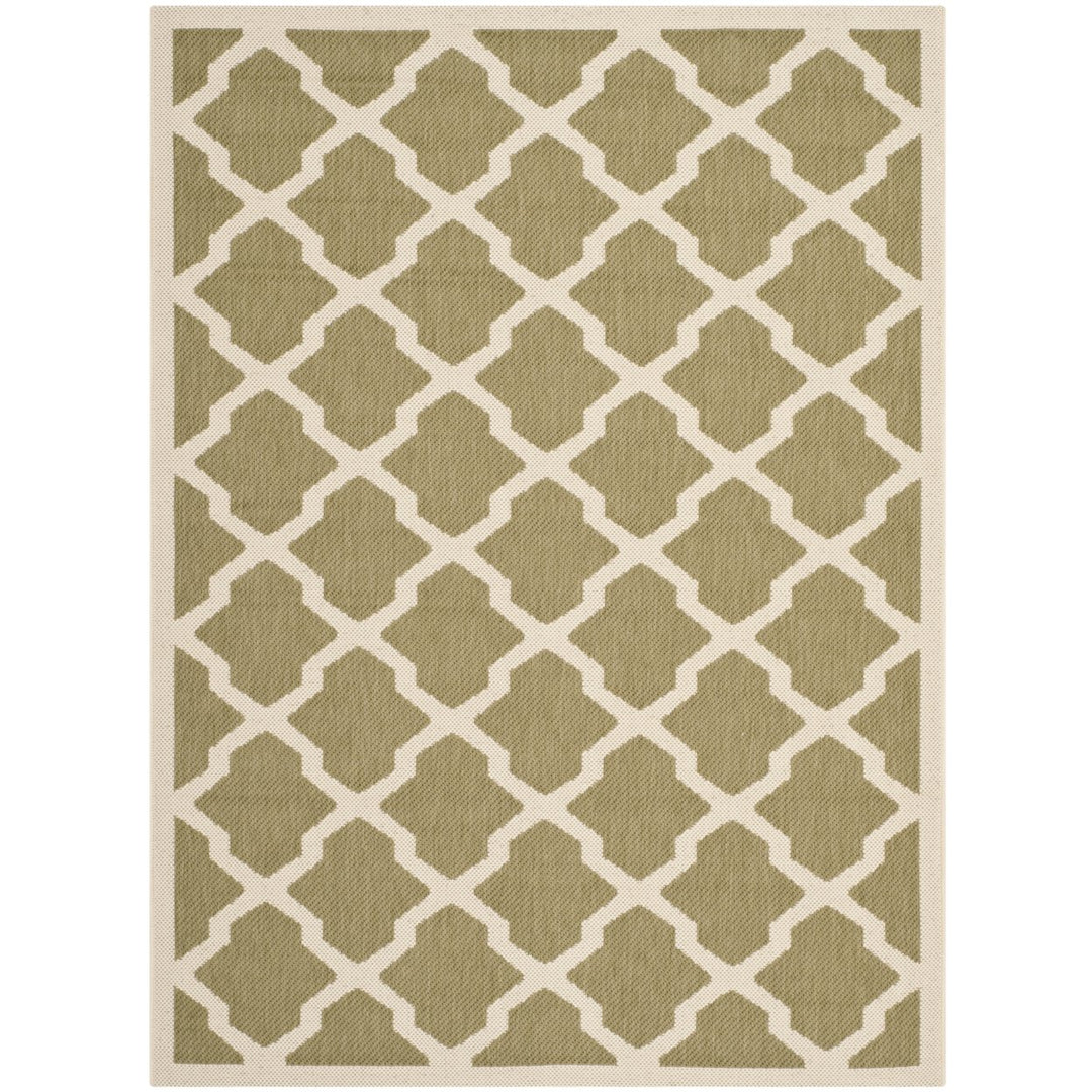 SAFAVIEH Indoor Outdoor CY6903-244 Courtyard Green / Beige Rug Image 1