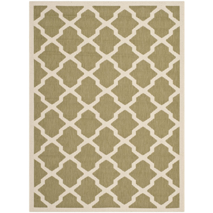 SAFAVIEH Indoor Outdoor CY6903-244 Courtyard Green / Beige Rug Image 1