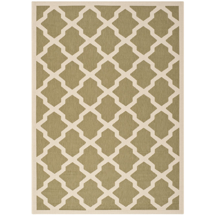 SAFAVIEH Indoor Outdoor CY6903-244 Courtyard Green / Beige Rug Image 6