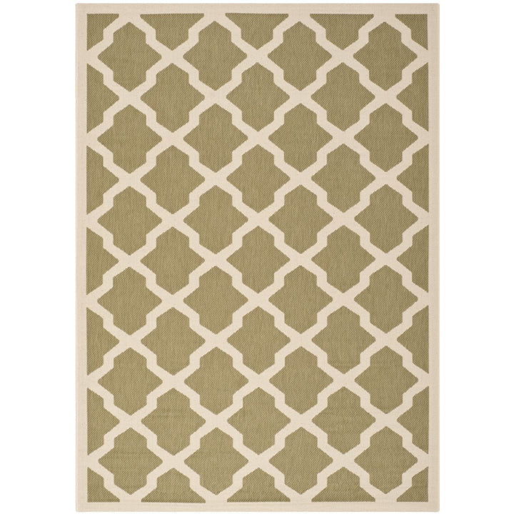 SAFAVIEH Indoor Outdoor CY6903-244 Courtyard Green / Beige Rug Image 1