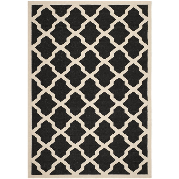 SAFAVIEH Indoor Outdoor CY6903-266 Courtyard Black / Beige Rug Image 1