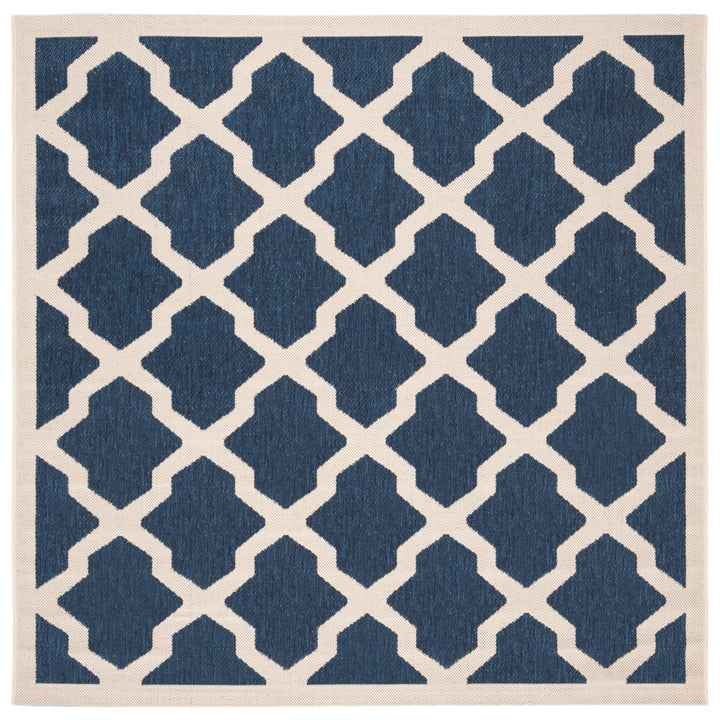 SAFAVIEH Indoor Outdoor CY6903-268 Courtyard Navy / Beige Rug Image 1