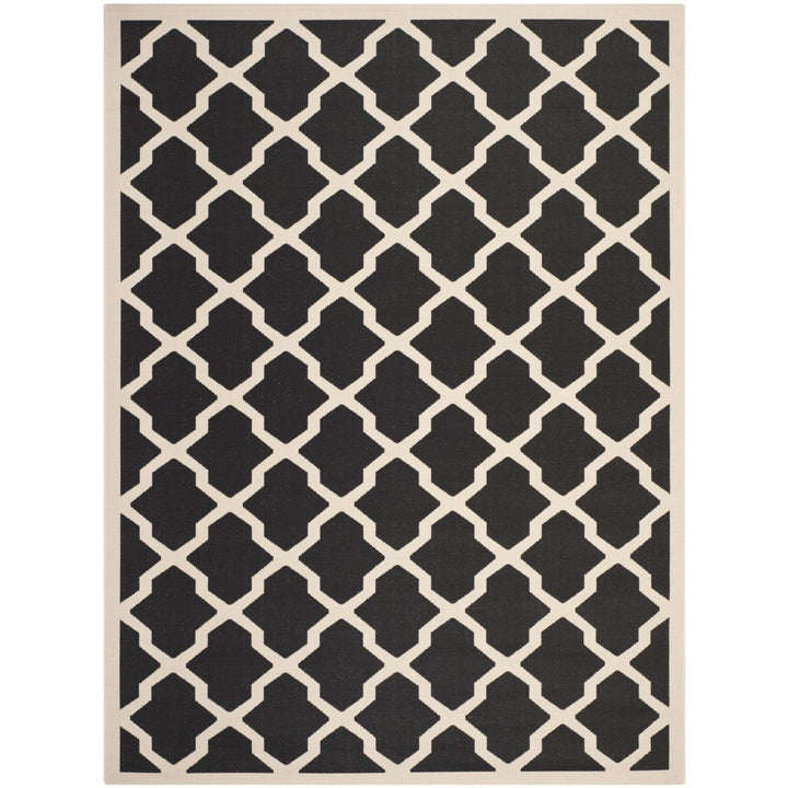 SAFAVIEH Indoor Outdoor CY6903-266 Courtyard Black / Beige Rug Image 1