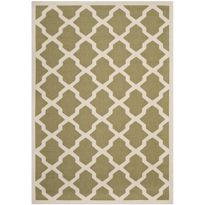 SAFAVIEH Indoor Outdoor CY6903-244 Courtyard Green / Beige Rug Image 1