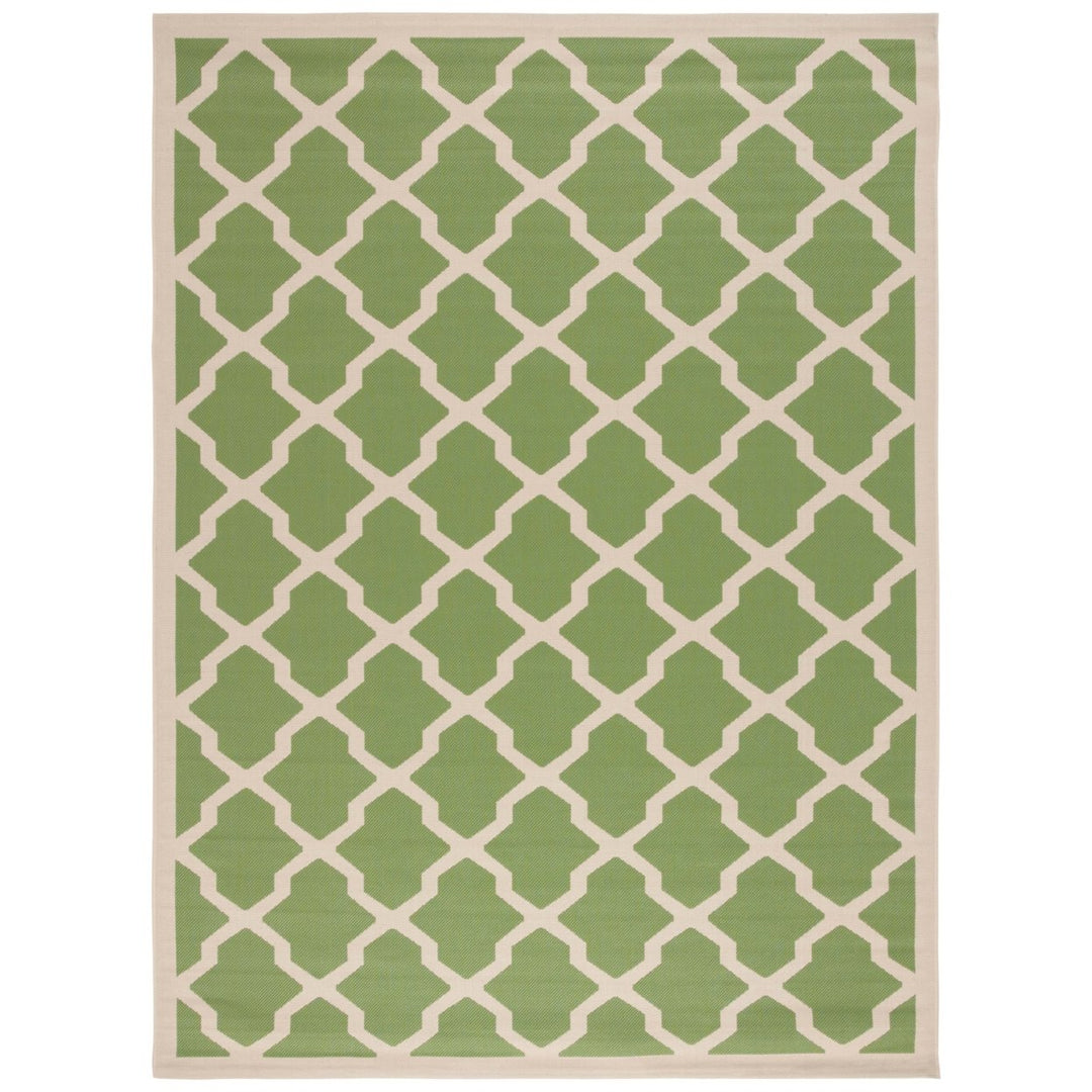 SAFAVIEH Indoor Outdoor CY6903-244 Courtyard Green / Beige Rug Image 1