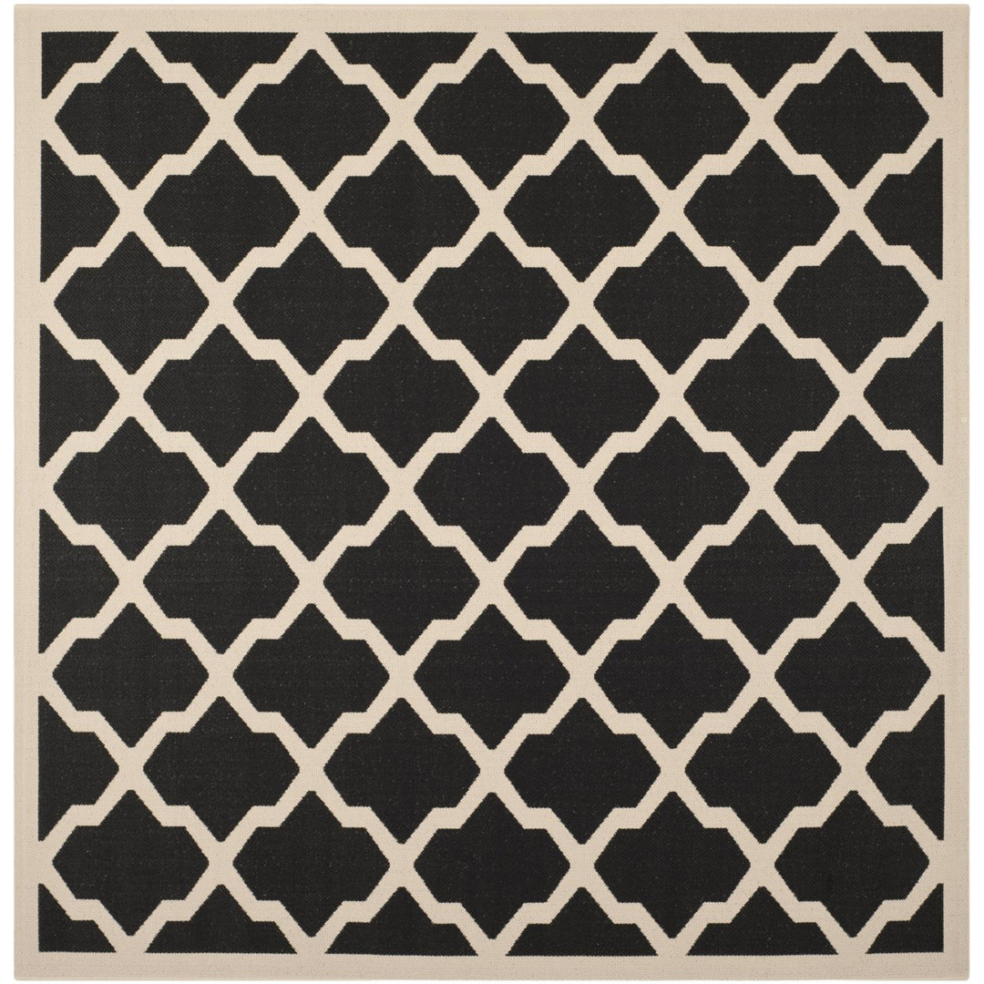 SAFAVIEH Indoor Outdoor CY6903-266 Courtyard Black / Beige Rug Image 1