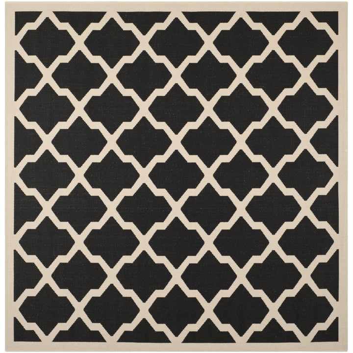 SAFAVIEH Indoor Outdoor CY6903-266 Courtyard Black / Beige Rug Image 1