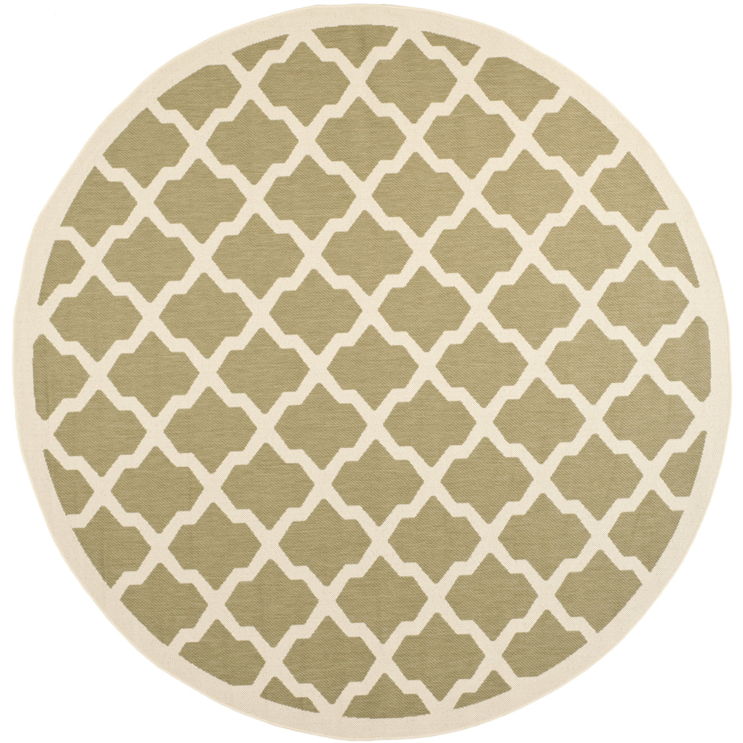 SAFAVIEH Indoor Outdoor CY6903-244 Courtyard Green / Beige Rug Image 9