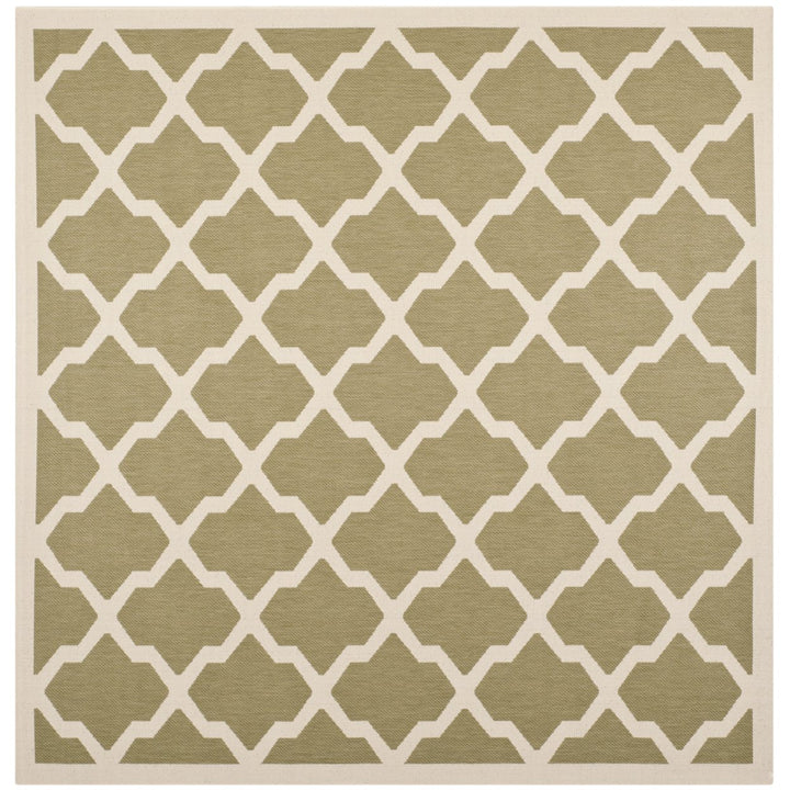 SAFAVIEH Indoor Outdoor CY6903-244 Courtyard Green / Beige Rug Image 1