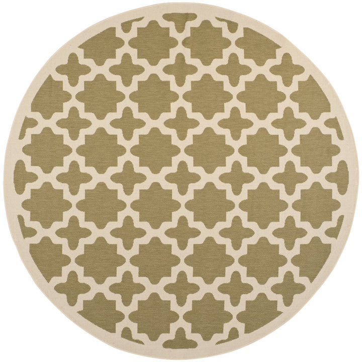 SAFAVIEH Indoor Outdoor CY6913-244 Courtyard Green / Beige Rug Image 1