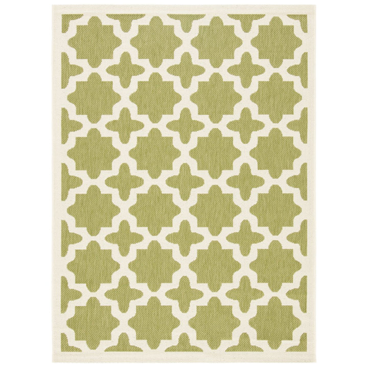 SAFAVIEH Indoor Outdoor CY6913-244 Courtyard Green / Beige Rug Image 1