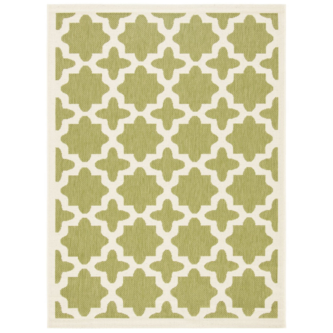 SAFAVIEH Indoor Outdoor CY6913-244 Courtyard Green / Beige Rug Image 1