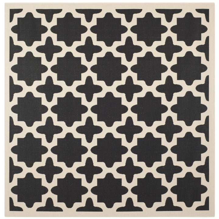 SAFAVIEH Indoor Outdoor CY6913-266 Courtyard Black / Beige Rug Image 1