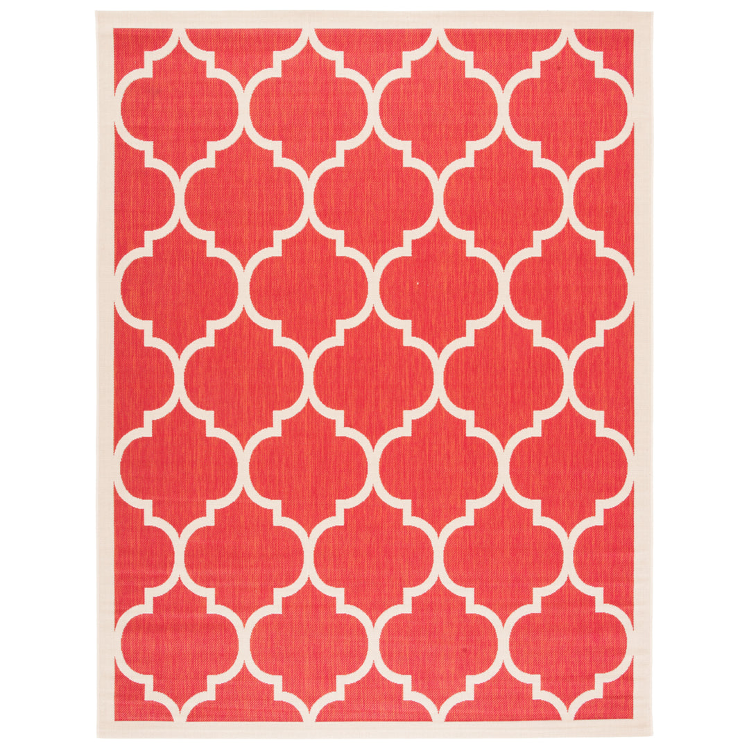 SAFAVIEH Outdoor CY6914-248 Courtyard Collection Red / Bone Rug Image 8