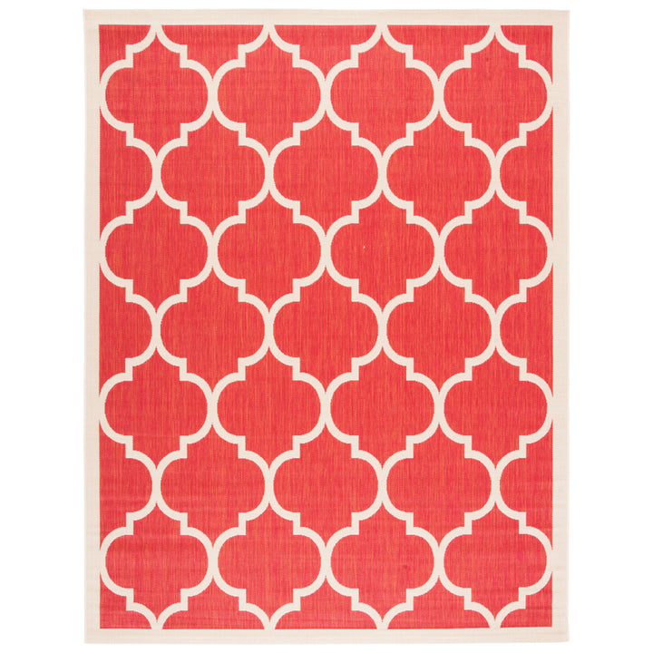 SAFAVIEH Outdoor CY6914-248 Courtyard Collection Red / Bone Rug Image 8