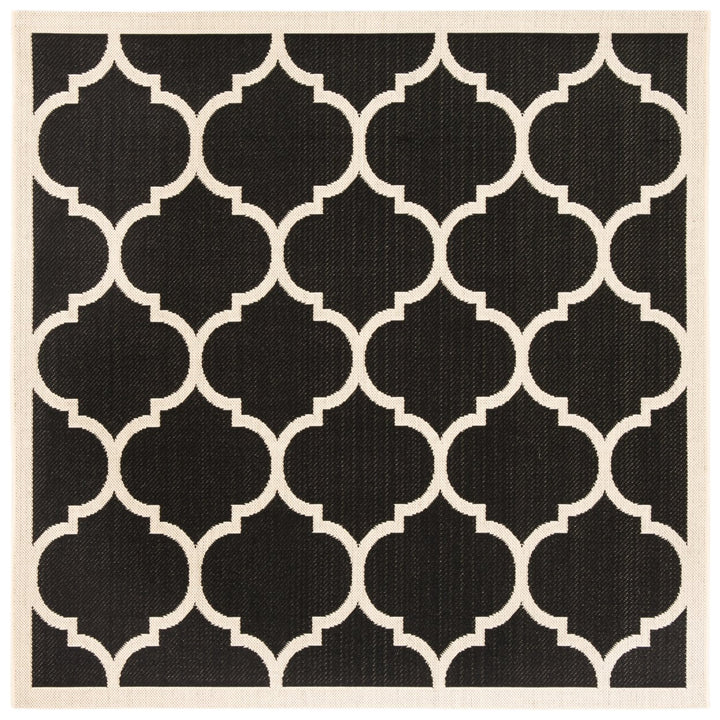 SAFAVIEH Indoor Outdoor CY6914-266 Courtyard Black / Beige Rug Image 1