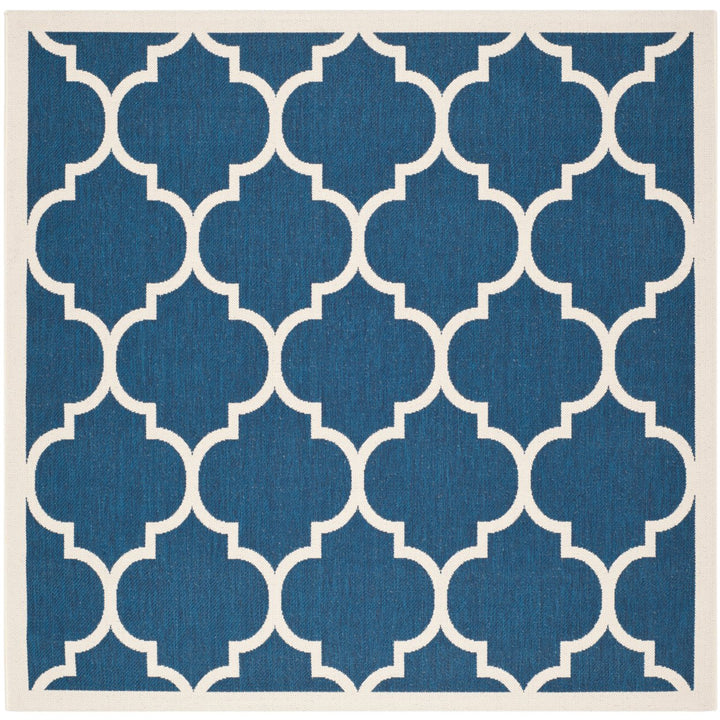 SAFAVIEH Indoor Outdoor CY6914-268 Courtyard Navy / Beige Rug Image 1