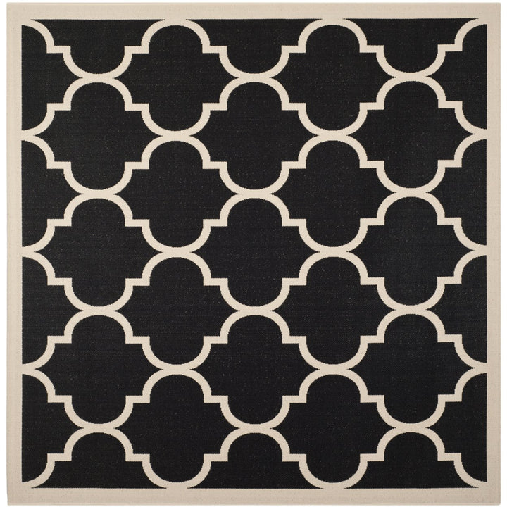 SAFAVIEH Indoor Outdoor CY6914-266 Courtyard Black / Beige Rug Image 1