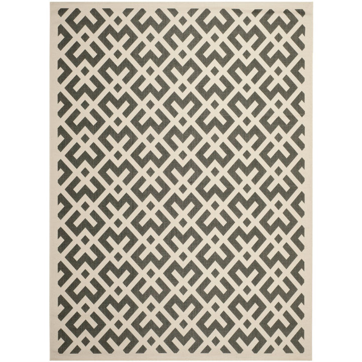 SAFAVIEH Indoor Outdoor CY6915-216 Courtyard Black / Beige Rug Image 3