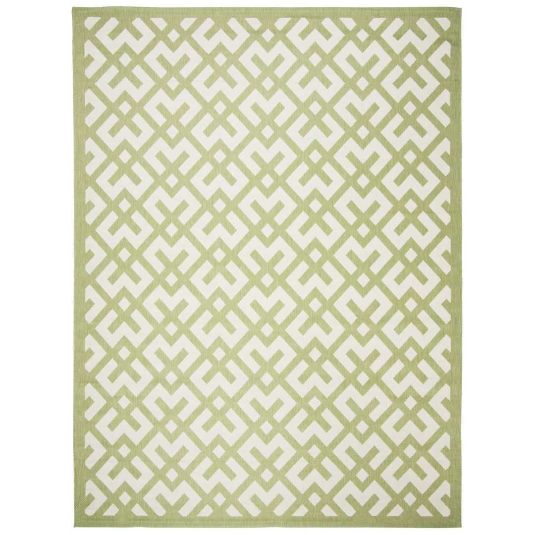 SAFAVIEH Indoor Outdoor CY6915-244 Courtyard Beige / Green Rug Image 1