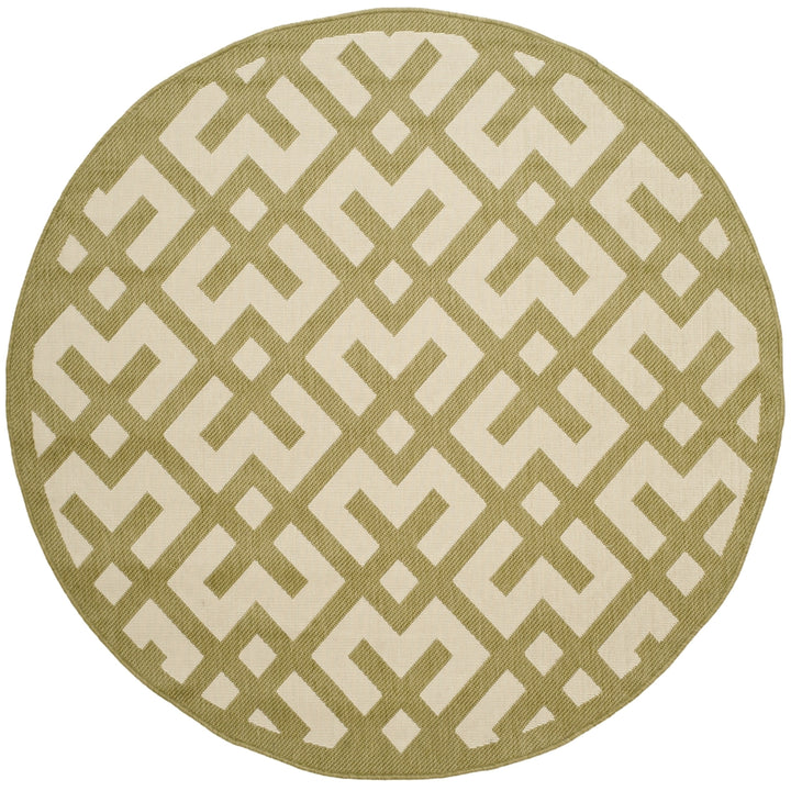 SAFAVIEH Indoor Outdoor CY6915-244 Courtyard Beige / Green Rug Image 5