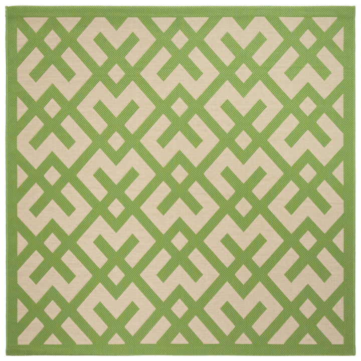 SAFAVIEH Indoor Outdoor CY6915-244 Courtyard Beige / Green Rug Image 7