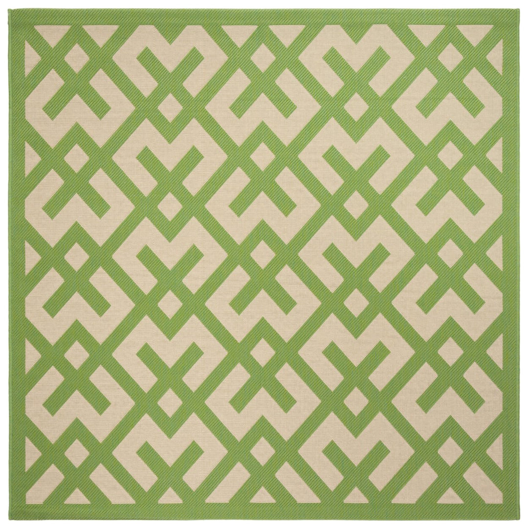 SAFAVIEH Indoor Outdoor CY6915-244 Courtyard Beige / Green Rug Image 1