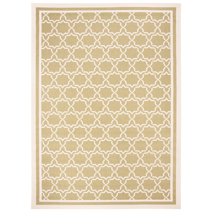 SAFAVIEH Indoor Outdoor CY6916-244 Courtyard Green / Beige Rug Image 3