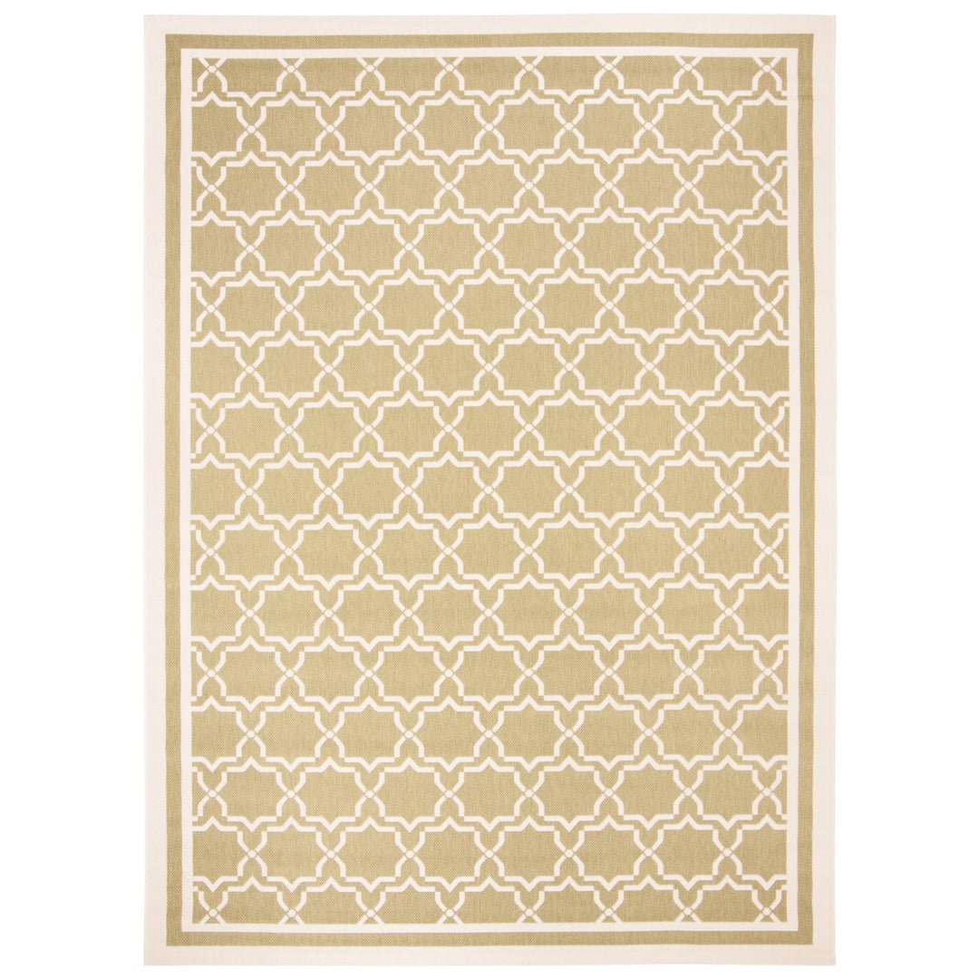 SAFAVIEH Indoor Outdoor CY6916-244 Courtyard Green / Beige Rug Image 1