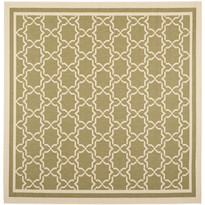 SAFAVIEH Indoor Outdoor CY6916-244 Courtyard Green / Beige Rug Image 1