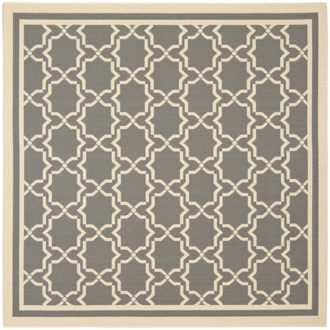 SAFAVIEH Outdoor CY6916-246 Courtyard Anthracite / Beige Rug Image 1