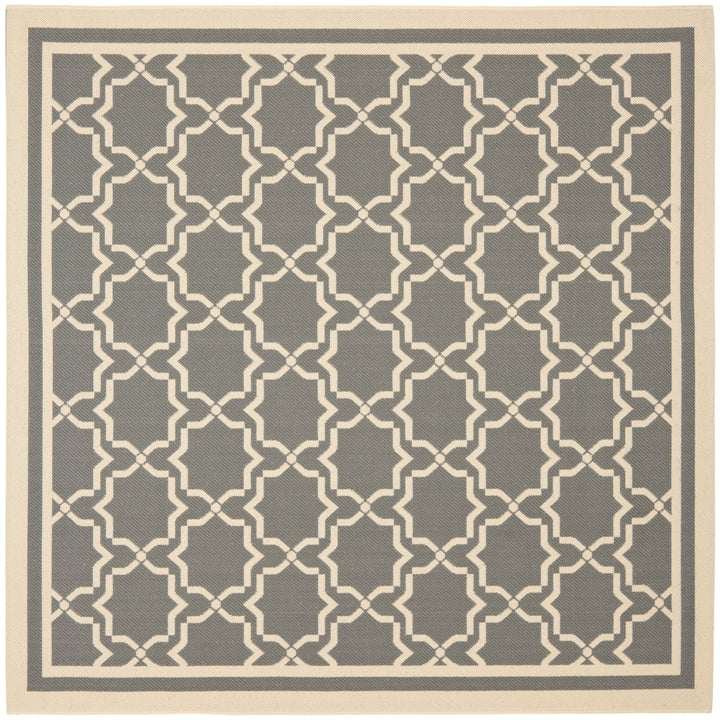 SAFAVIEH Outdoor CY6916-246 Courtyard Anthracite / Beige Rug Image 1