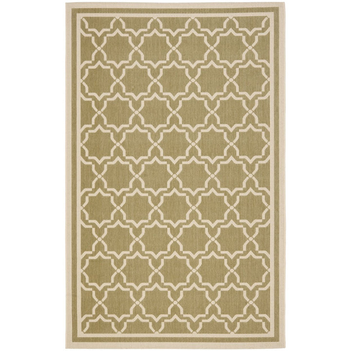 SAFAVIEH Indoor Outdoor CY6916-244 Courtyard Green / Beige Rug Image 1