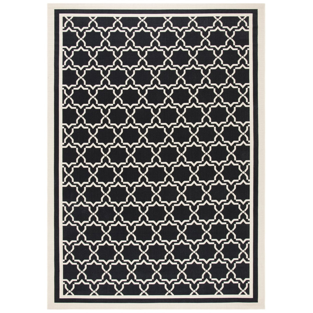 SAFAVIEH Indoor Outdoor CY6916-226 Courtyard Black / Beige Rug Image 1