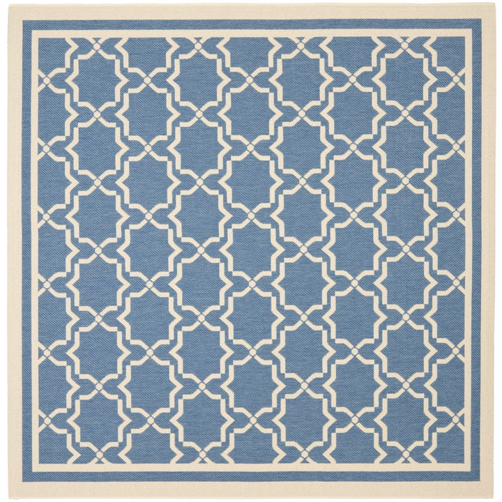 SAFAVIEH Indoor Outdoor CY6916-243 Courtyard Blue / Beige Rug Image 1