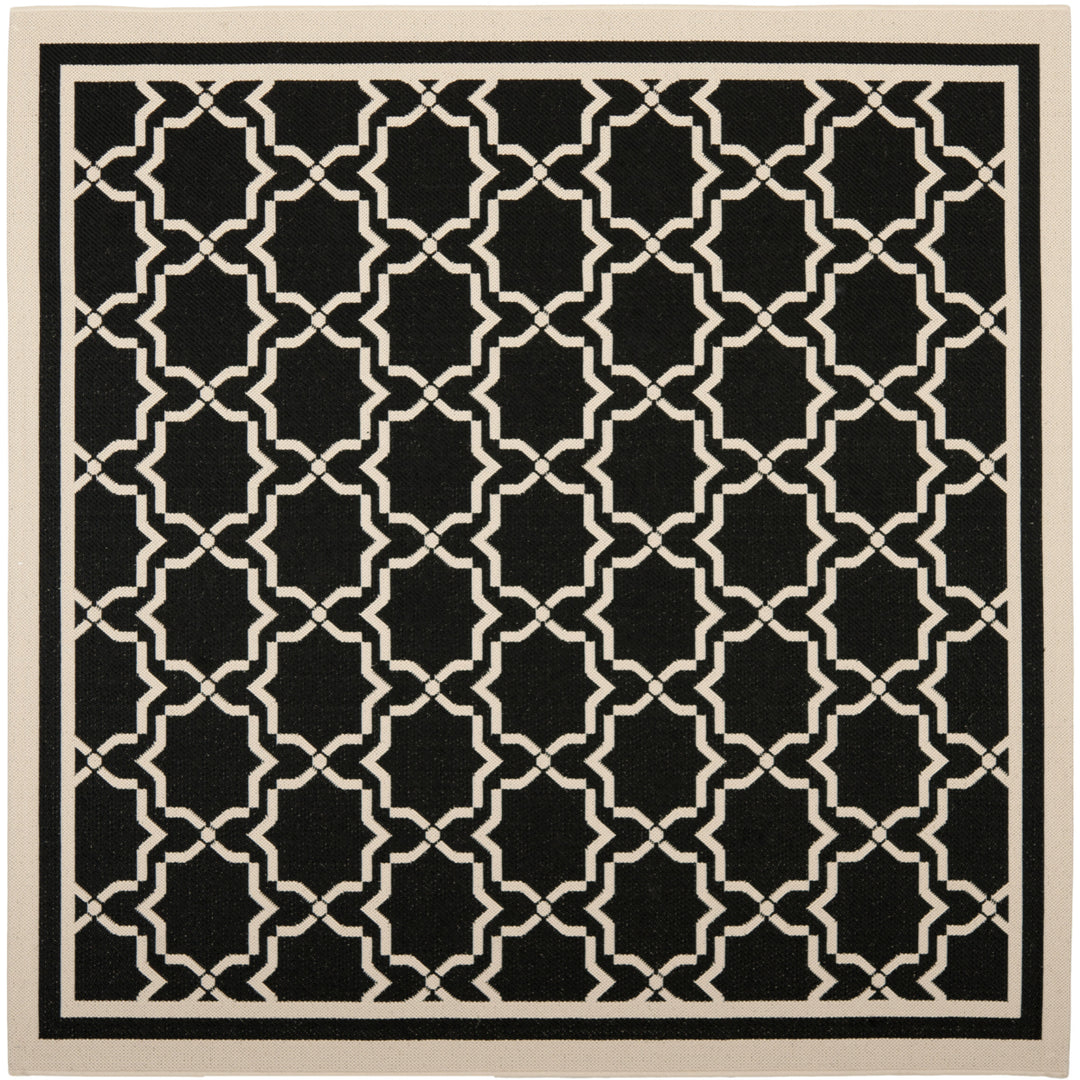 SAFAVIEH Indoor Outdoor CY6916-226 Courtyard Black / Beige Rug Image 6