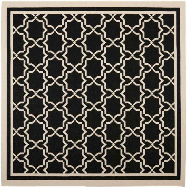 SAFAVIEH Indoor Outdoor CY6916-226 Courtyard Black / Beige Rug Image 1