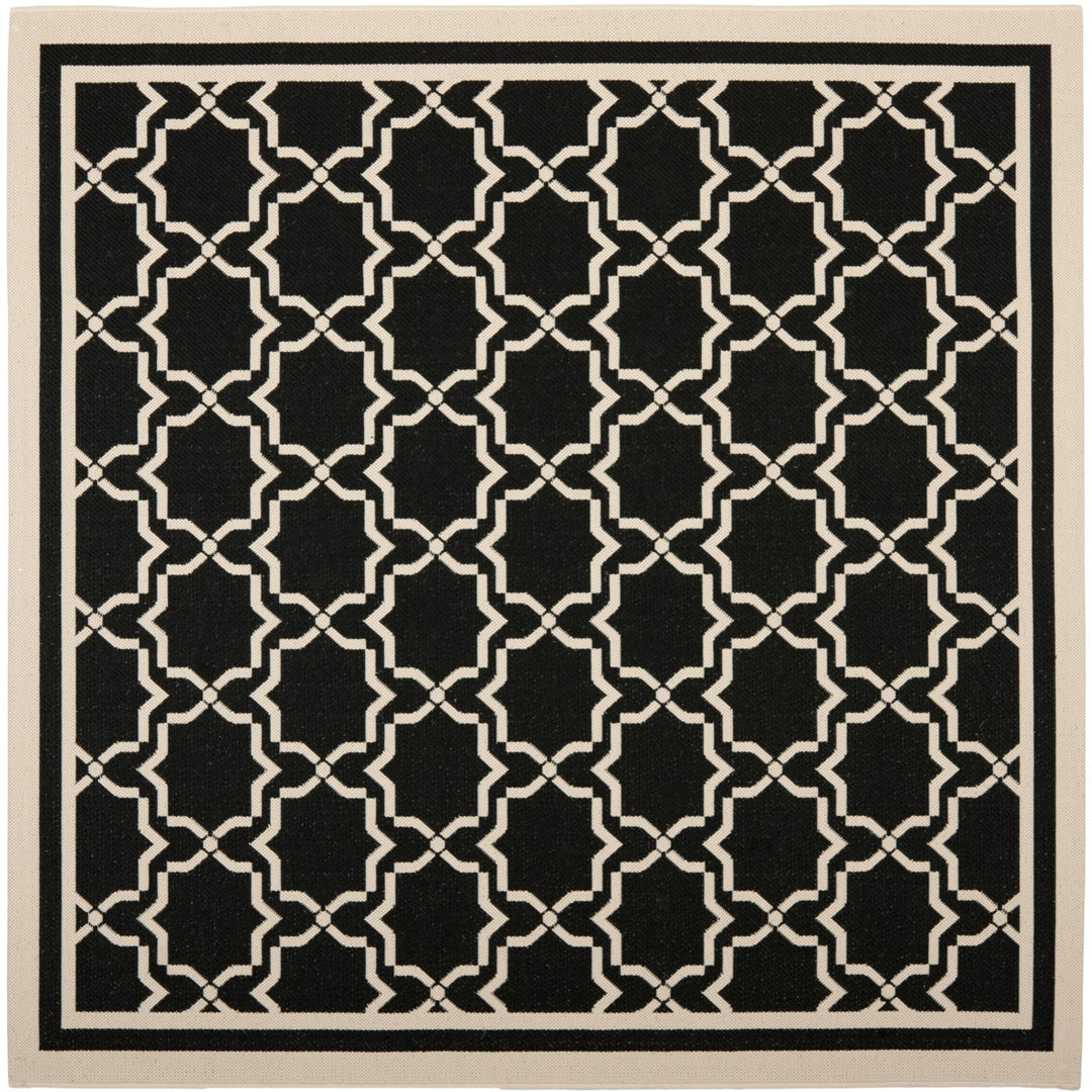 SAFAVIEH Indoor Outdoor CY6916-226 Courtyard Black / Beige Rug Image 1