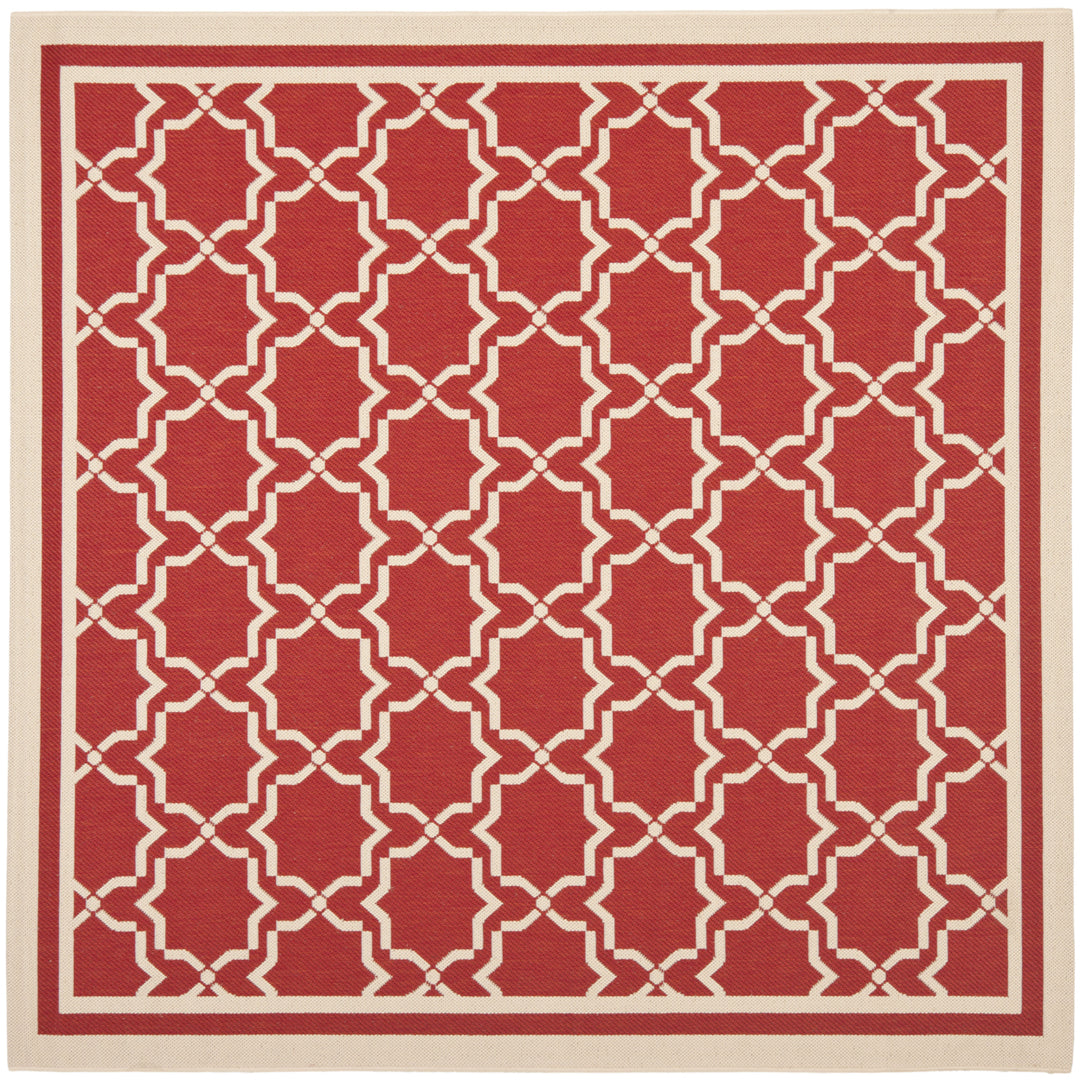 SAFAVIEH Outdoor CY6916-248 Courtyard Collection Red / Bone Rug Image 7