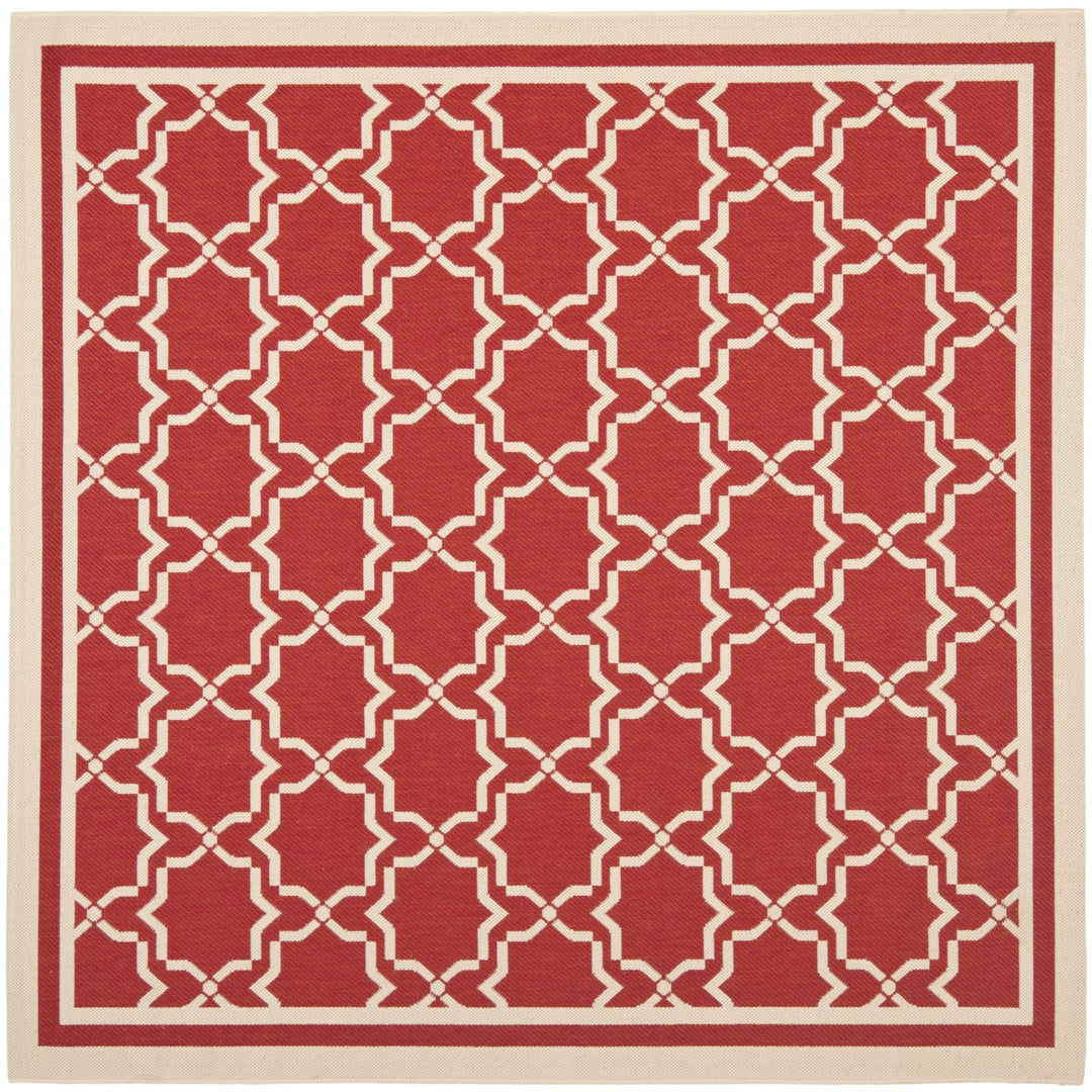 SAFAVIEH Outdoor CY6916-248 Courtyard Collection Red / Bone Rug Image 1